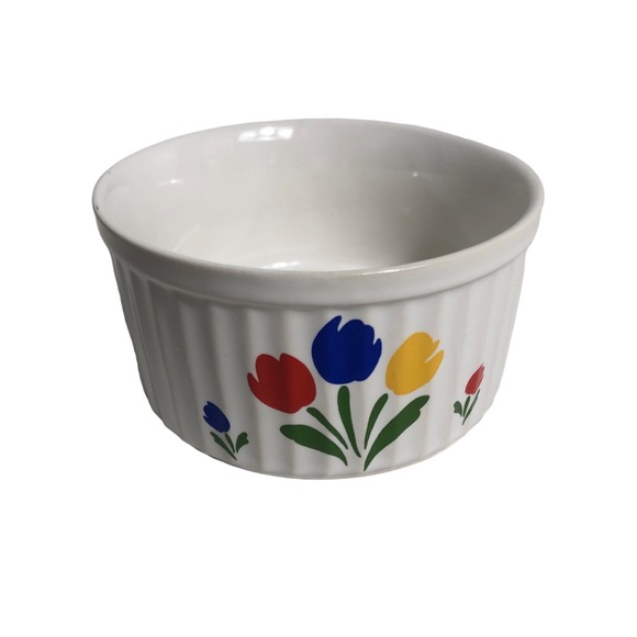 2x vintage Tulip Tyme 8 oz stoneware Japan ramekins - Picture 2 of 3